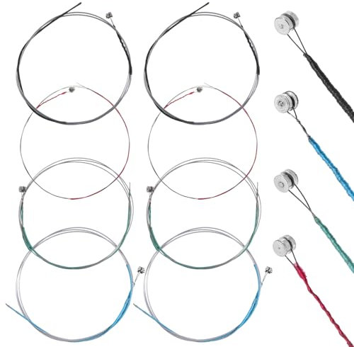 Violinsaiten, 8 Stück Geigensaiten Saiten Violinensaiten Universal Full Set (G-D-A-E) Violinen Stahlkern Violine Fiddle String Saiten Universal Violinsaiten Stahlkern Stahlsaiten für 1/2, 1/4 und 1/8