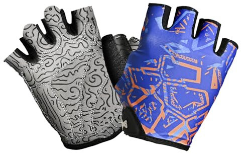 EDSRDPLT Half Finger Kayak Gloves Padded Palm UPF50+ Fishing Gloves for Rowing Sailing Cycling Driving