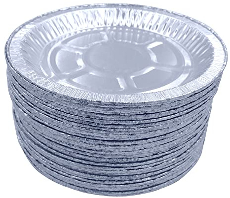 Sunrise Packaging 25 x Round Aluminum Foil Pie Plate 8 inch (198mm x 16mm) – Recyclable, Durable & Food-Grade Flan Foil Plates for Baking Pies, Tarts, Quiches & More