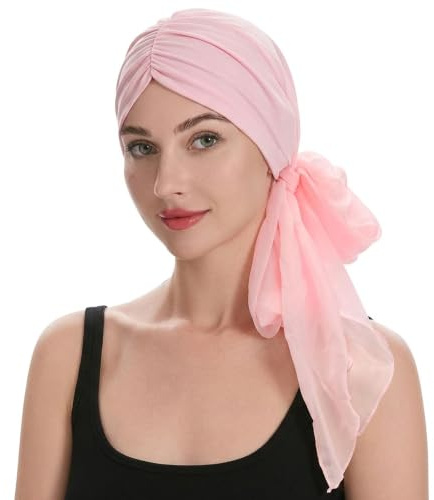 ZLYC Damen Sommer Kopftücher Bedruckt Turban Kopfbedeckung | Dehnbar Dünn Atmungsaktiv