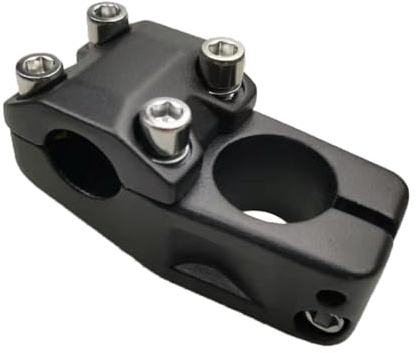 Attacco manubrio per bicicletta BMX in alluminio, 40 mm, 22,2 mm/28,6 mm, morsetto 15°, per bici Freestyle/Dirtjump nero/argento (nero)