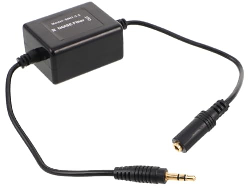 HOMSFOU Auto-Audio-Filter Rauschunterdrücker Entstörfilter Für Autoradio Soundsystem Aux Kabel Brummfilter Lautsprecher Isolator Masseschleife Störgeräusche Beseitigen