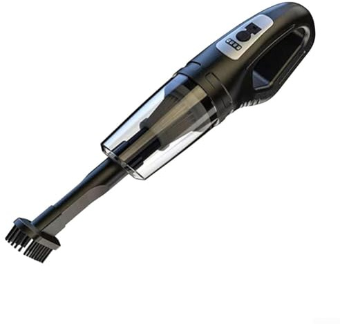 Puissant aspirateur de voiture portable rechargeable sans fil avec plusieurs buses pour enlever la poussière et les débris de l'intérieur du véhicule (noir standard)