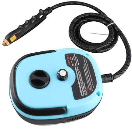 FTVOGUE Pulitore a Vapore Elettrico 1500W Pulitore a Vapore Ad Alta Pressione 105°C Scopa a Ad Alta Temperatura con Serbatoio da 1000 Ml per Mobili da Bagno per Auto da Cucina (Spina europea 220 V)