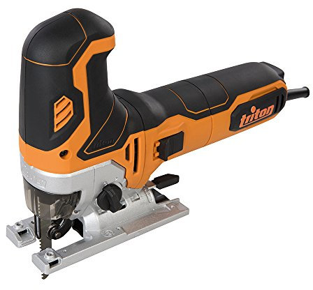 Triton TJS001 - Sierra de calar pendular con guía láser (750 W) color naranja