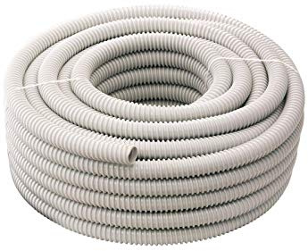10 MT GUAINA SPIRALATA FLESSIBILE 16 MM PVC GRIGIA TUBO IMPIANTI ELETTRICI