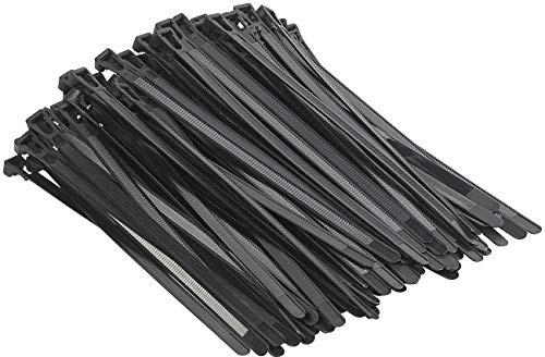 100 colliers de serrage réutilisables, coloris noir - 200 x 7,6 mm [AGT]