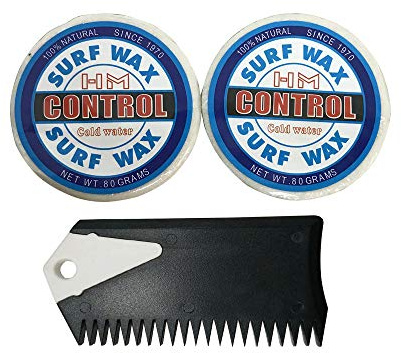 UPSURF Tavola da Surf Set di Cera Pinna Wax Tavola da Surf con Pettine a Cera (Cold 2-Pack)