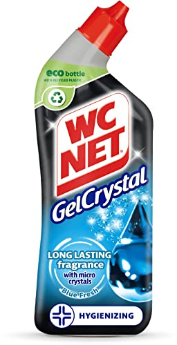 WC Net - Gelcrystal Blue Fresh, Limpiador Quitamanchas para Inodoro, Antical e Higienizante para WC, 750 ml
