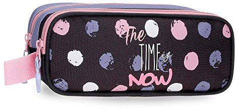 Roll Road Roll Road The time is now Estuche Doble Negro 23x9x7 cms Poliéster