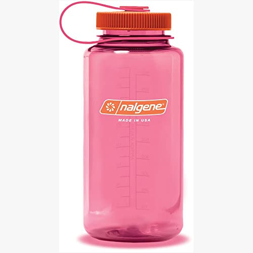 Nalgene Sustain - Borraccia in Tritan senza BPA, realizzata con materiale derivato dal 50% di rifiuti di plastica, 32 once, imboccatura larga, colore: rosa fenicottero