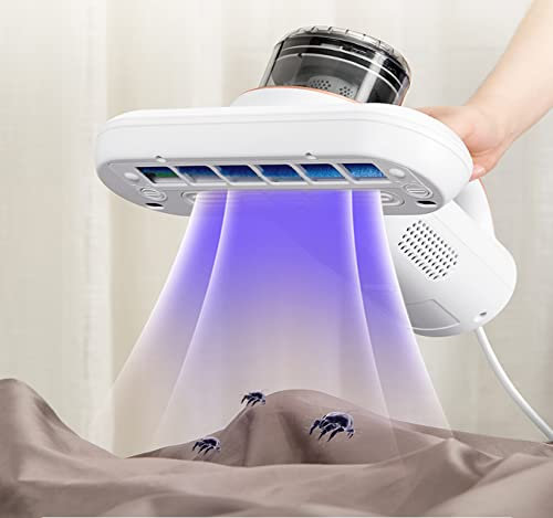Samnuerly Limpiador de colchón y sofá Cama Aspirador de ácaros del Polvo de Mano con filtración Avanzada para Camas, Almohadas, sofás, alfombras