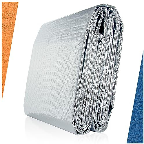 Radiator Reflector Panels 5m x 0.6m, Bubble Radiator Insulation Foil Reflector, Thick DIY Radiator Foil Reduces Heat Loss for Home Saves Energy