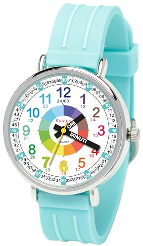 Kiddus Orologio Educativo per Bambino e Bambina dai 5 ai 10 Anni, Orologios Analogico Didattico per Imparare l'Ora, Movimento Giapponese