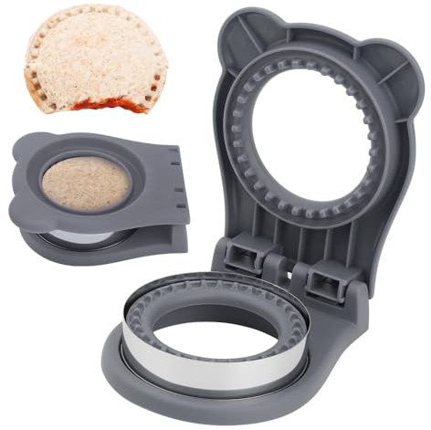 Formine Per Biscotti,Stampi Per Biscotti,Tagliapanini per bambini,Taglierina per panini in modalità sfumatura,Sigillatrice per panini,Formine per biscotti per bambini（grigio)