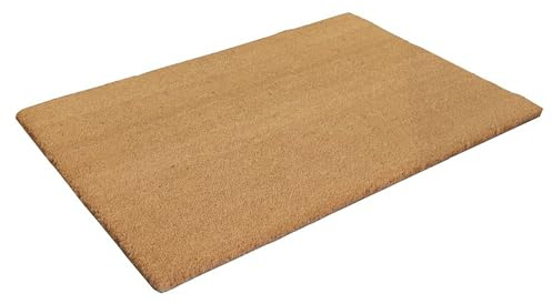 IVOL Tappetino in cocco – Zerbino in cocco – 80 x 120 cm – 24 mm – Tappetino per porta per interni ed esterni (naturale)