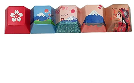 Domasvmd 5 Tasten / Set Mount Keycap PBT Dye Sublimation Cherry Profile Keycap für MX Switch Mechanische Tastaturhöhe für Key Pbt Dye Sublimation Tastenkappen