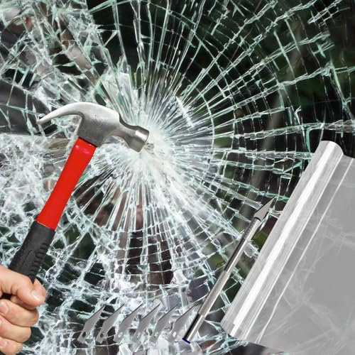 Pellicola trasparente per finestre, 44 x 300 cm, pellicola protettiva antischegge, autoadesiva, anti-UV, per finestre, per la sicurezza