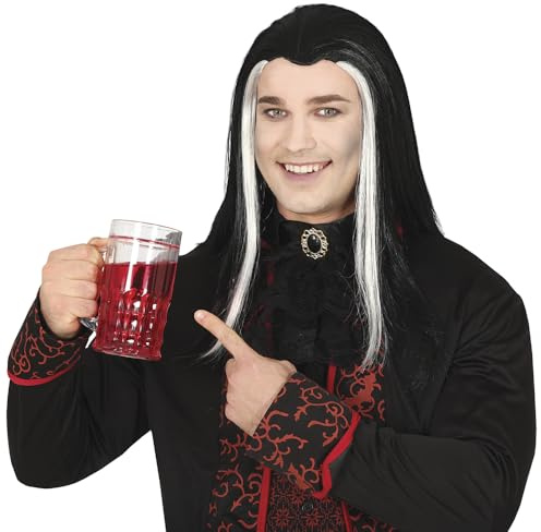 FIESTAS GUIRCA | Chope à bière avec faux sang (15 cm) (400 ml) - Décoration de table pour Halloween et les fêtes d'horreur - Accessoire idéal pour les fêtes et les boissons - Transparent et rouge