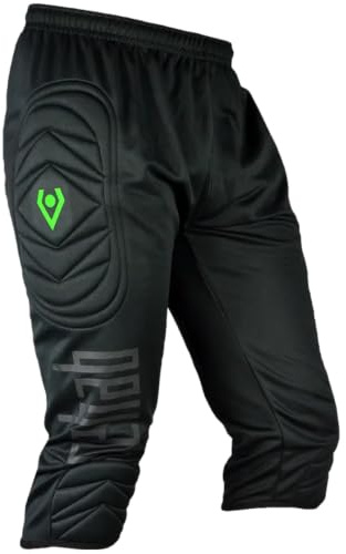 Rehab 3/4 Torwarthose Schwarz – Profi-Schutz mit Polsterung für Erwachsene (Größe S–XXL) – Ideale Unterziehhose für Fußball-Training & Match
