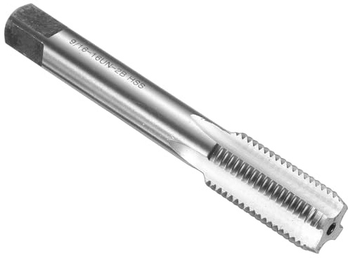 QUARKZMAN Tarauds à Main, 9/16-16 UNS 2B Taraud Finisseur Américain à droit en Acier Rapide HSS6542, Tarauds et filières Durables pour Outil Taraudage Vis Réparation Bricolage