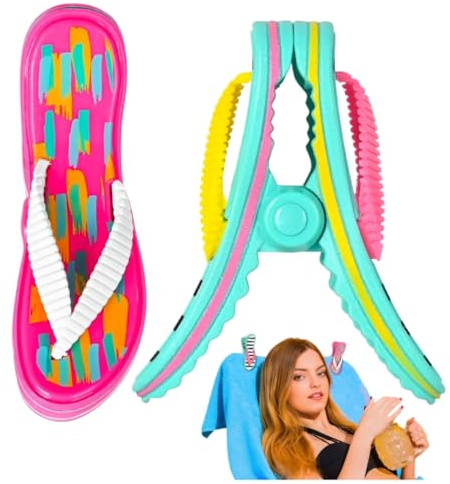 Kezidhp 2 Stück Handtuchklammern für Strandliegen, Wäscheklammern Groß, Strandtuch klammern, Kleiderklammern,große klammern, für Strandliegen Wäsche Badetuch