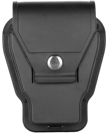 Taktische Handschellentasche, strapazierfähiges Polymer-Gürtelholster für Scharnier- und Kettenfesseln, Verstellbarer Druckknopfverschluss, Gürtelschlaufenbefestigung