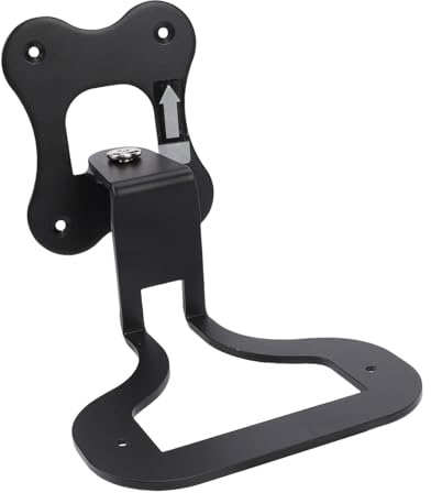 MENDUNER Enchanteur du Support Mural du Haut-Parleur, Angle Réglable Gauche et Droit, Support Robuste Mental de 3 Mm D'épaisseur, Plus D'économie d'espace. (Black)