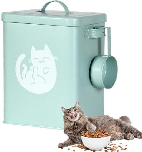 Hozaenwa Recipiente para comida de mascotas Capacidad 6 L Hermético Cuchara