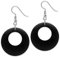 Soul-Cats 1 Paar Ohrringe Holz rund schwarz Loch organisch Holzschmuck Natur