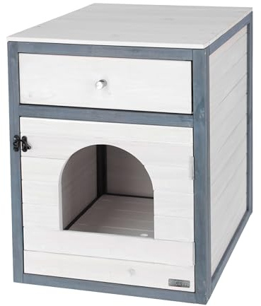 Kerbl Ida Kattskåp, Grå, Vit