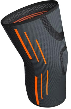 KGONE Knee Support for Men and Women, Anti Slip Knee Brace Breathable Compression Knee Sleeve for Arthritis, Joint Pain Relief, Running, Sports (Single Wrap)