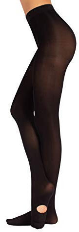 CALZITALY Medias De Ballet Convertibles para Mujer | Panty Microfibra | 80 Den | Rosa, Negro | XS, S, M, L, XL | Calcetería Italiana (Negro, XL)