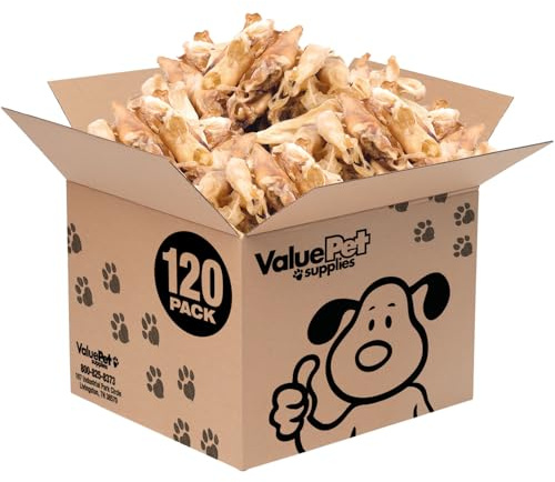 ValueBull Lamb Ears Dog Chews, Varied Shapes, Sizes & Colors, 120 ct Bulk Pack - All Natural Dog Treats, Single Ingredient