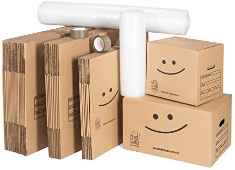 LA TRIBU DU CARTON KIT déménagement T3 renforcé + 1 adhésif offert