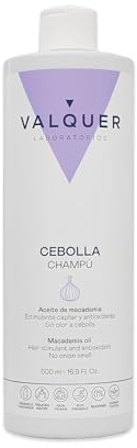 VALQUER Zwiebel-Shampoo | Antioxidativ mit Anti-Haarausfall-Wirkung, Revitalisierend und reinigt | Stärkt, verleiht Volumen und Glanz | Für alle Haartypen | 500 ml