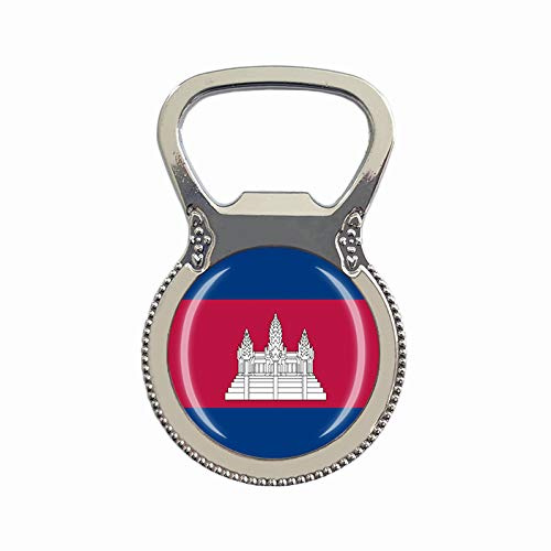 Cambodia Flag Beer Bottle Opener Fridge Refrigerator Magnet Metal Glass Crystal Travel Souvenir Gift Home Decoration