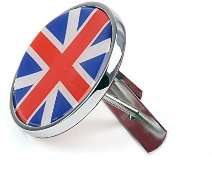 Bruce & Shark Front Grill Badge W/Holder Union Jack Uk Flag for Mini Cooper R50 R55 R56
