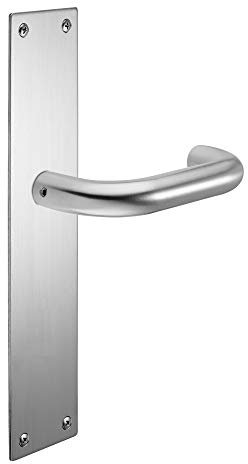 ck-türbeschläge Renovierungsgarnitur Langschild Q | 2 mm Schildstärke | V2A Edelstahl matt geb. | 250x55x2 mm | Orlando (Blind)