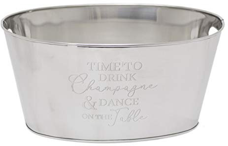 Carousel Home Gifts Deluxe Stainless Steel Champagne Cooler | Silver Ice Bucket Wine Bottle Chiller | Drinks Cooler Bucket