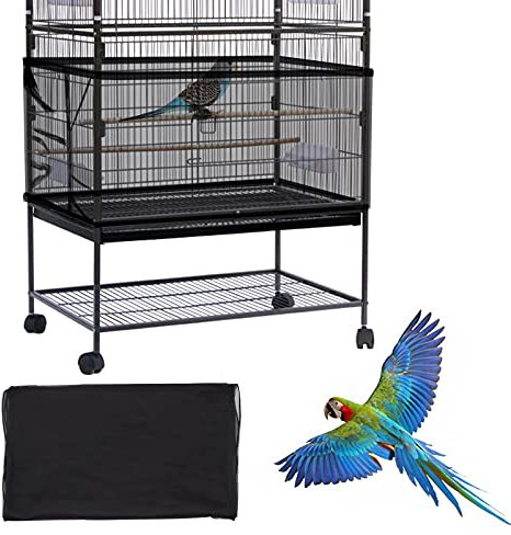 Mngren Extra groß Vogelkäfig Abdeckung, Universal Vogelkäfig Samenfänger, Einstellbar Papageien Kordelzug Vogelfutter Kleintiere Netz, Abdeckung Rock Bewachen für Runde Quadratische Käfige