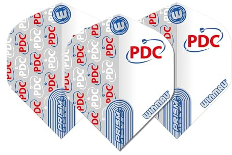 WINMAU Prism Zeta PDC Weiß Dart-Flüge - 1 Satz pro Packung (insgesamt 3 Flüge)