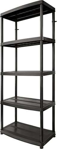 PAFEN Kunststoffregal Lagerregal - 74 x 40 x 180cm Tragfähigkeit 250kg - Regale zur Aufbewahrung Vorratsregale - 5 Regale