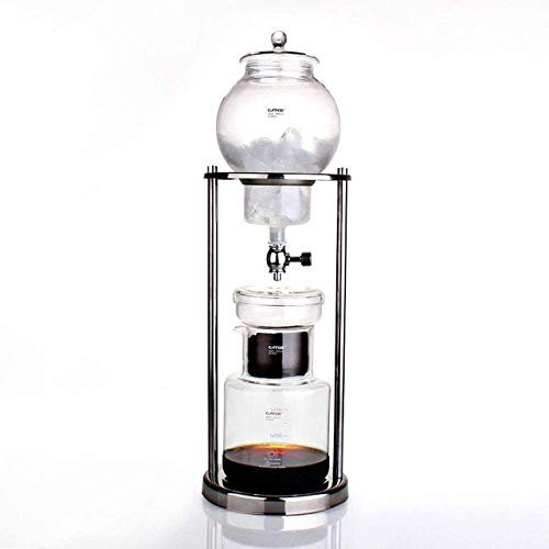 TEmkin Moka Pot, 600 ml 1000 ml Cafetera de goteo de agua Herramientas de filtro de vidrio reutilizables Cafetera espresso Gotero Cafetera helada, 200,400 ml (600 ml) (600 ml)