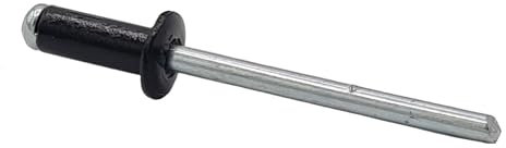 Offene Blindniete mit Sollbruchdorn Flachkopf Alu schwarz lackiert/Stahl 5 x 10-500 Stück