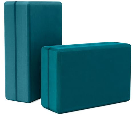 Fiita Hochstabiler Yoga Block- 2er Set Klotz auch für Anfänger Meditiation & Pilates, Fitness Zubehör Hilfmittel für Regeneration, Rücken, Dehnübungen & Blockaden Training, Zwei Blocks Stück