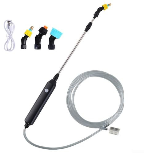 Pulverizador eléctrico, pulverizador automático de atomización para jardín, varita de riego recargable por USB para césped y jardín (manguera de 2 metros)