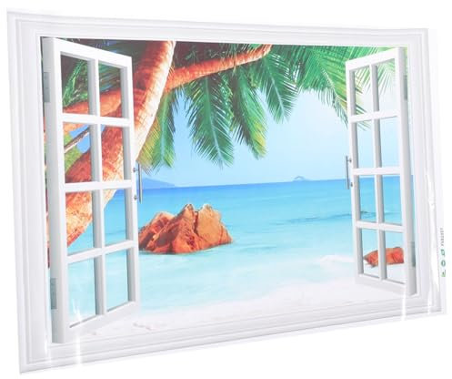 WOONEKY Fensteraufkleber Künstlicher Landschafts-wandaufkleber Fenster-wandaufkleber Landschafts-fensteraufkleber Gefälschte Dekorative