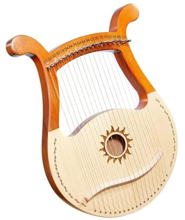 harfe instrument 19 Saiten Lyra Harfe Single Board Massivholz Harfe Anfänger Praxis Musikinstrument Mit Schraubenschlüssel Ersatz Saite(A)