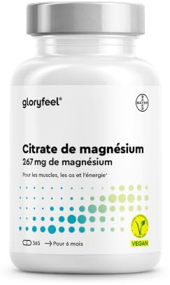 Magnesiumcitrat Kapseln - 2500mg, davon 400mg elementares Magnesium pro Tag - 365 Kapseln Tri-Magnesium Dicitrat hochdosiert - vegan, laborgeprüft, ohne Zusätze & in Deutschland entwickelt